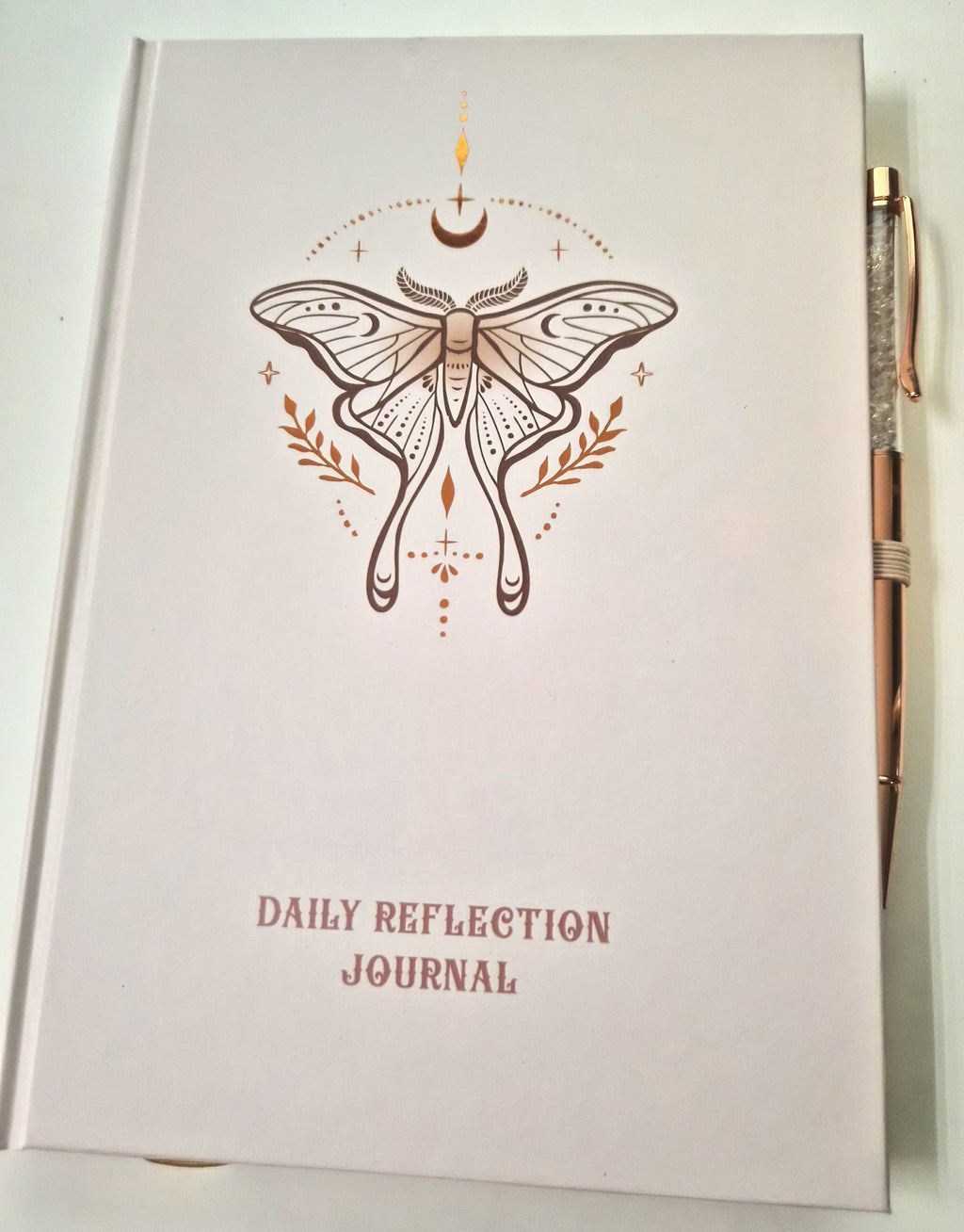 A5 reflectiedagboek met mooie kwarts pen