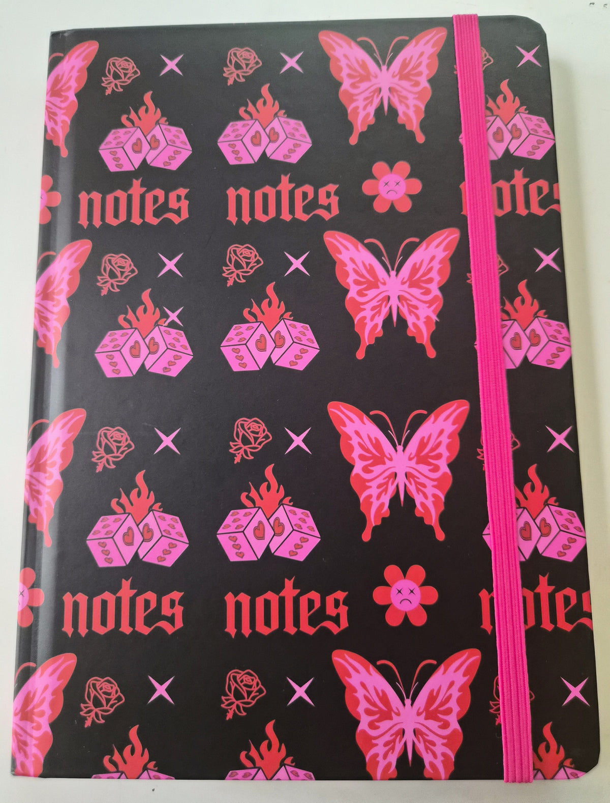 A5 notebook met vlinders